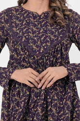 Women's Casual Tops (Purple Printed)